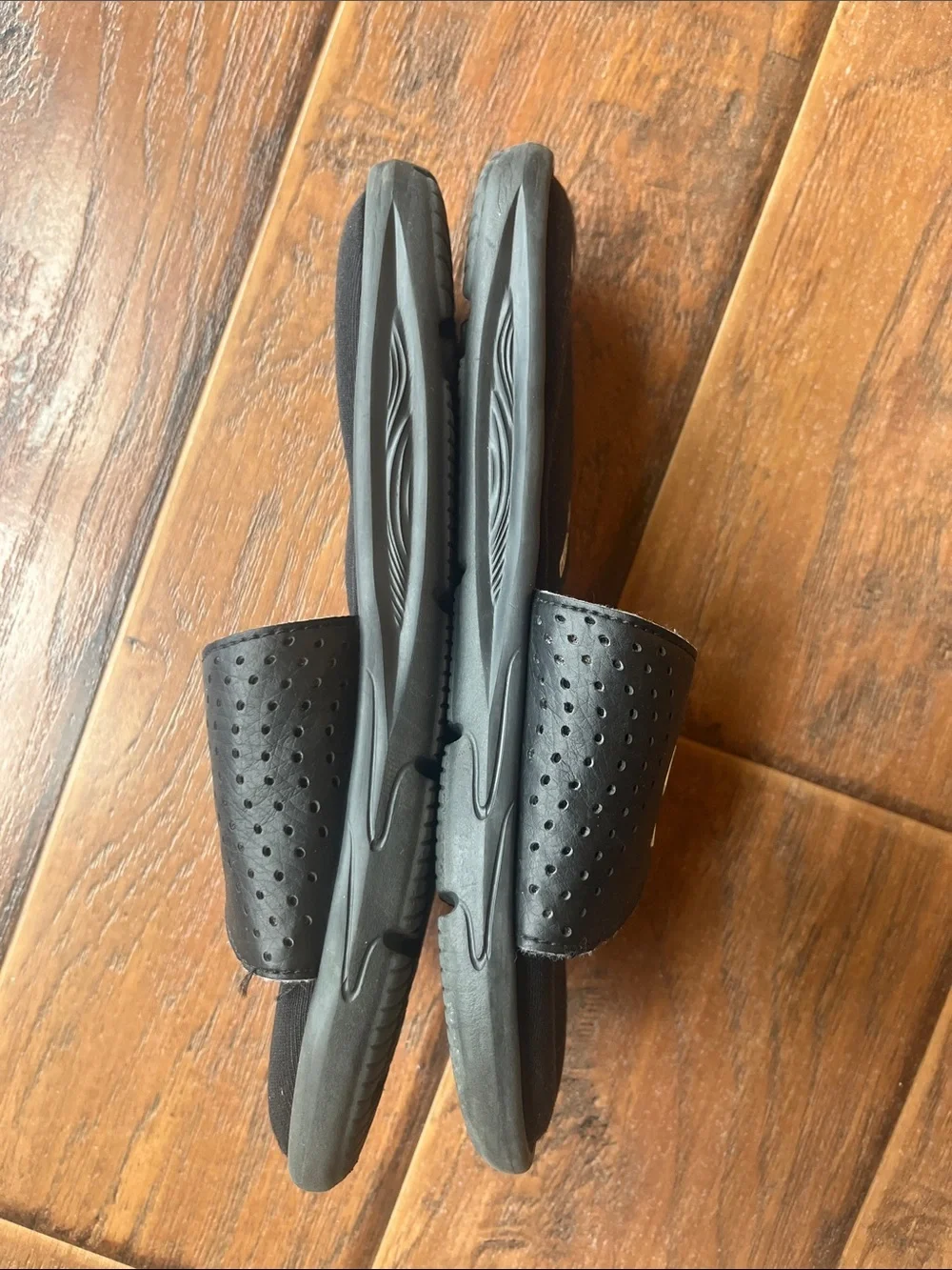 Under Armour Kids Black Slide Sandals with White Logo